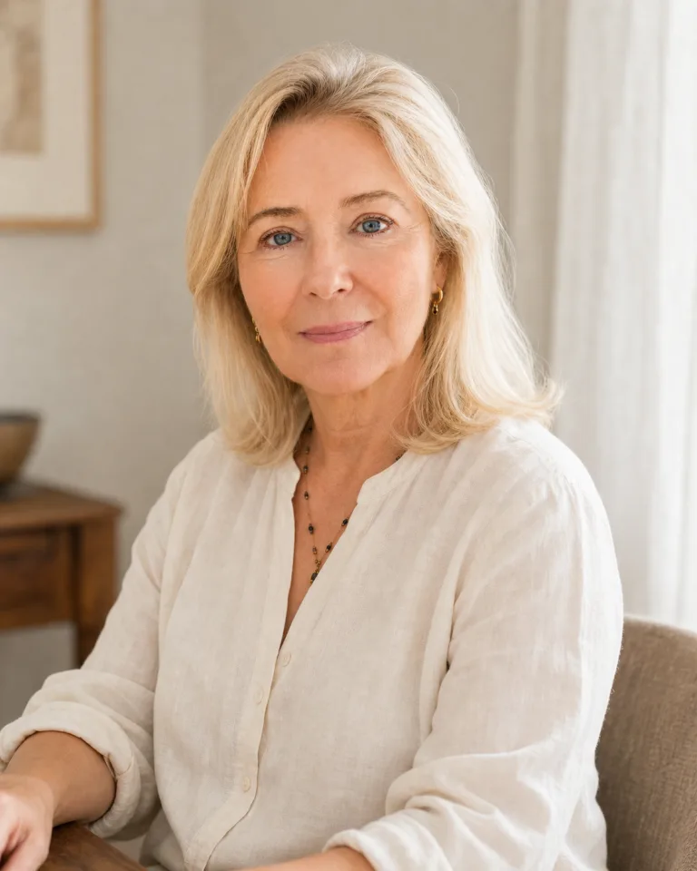 Laure Durand-Texte, astrologue, dans un intérieur lumineux